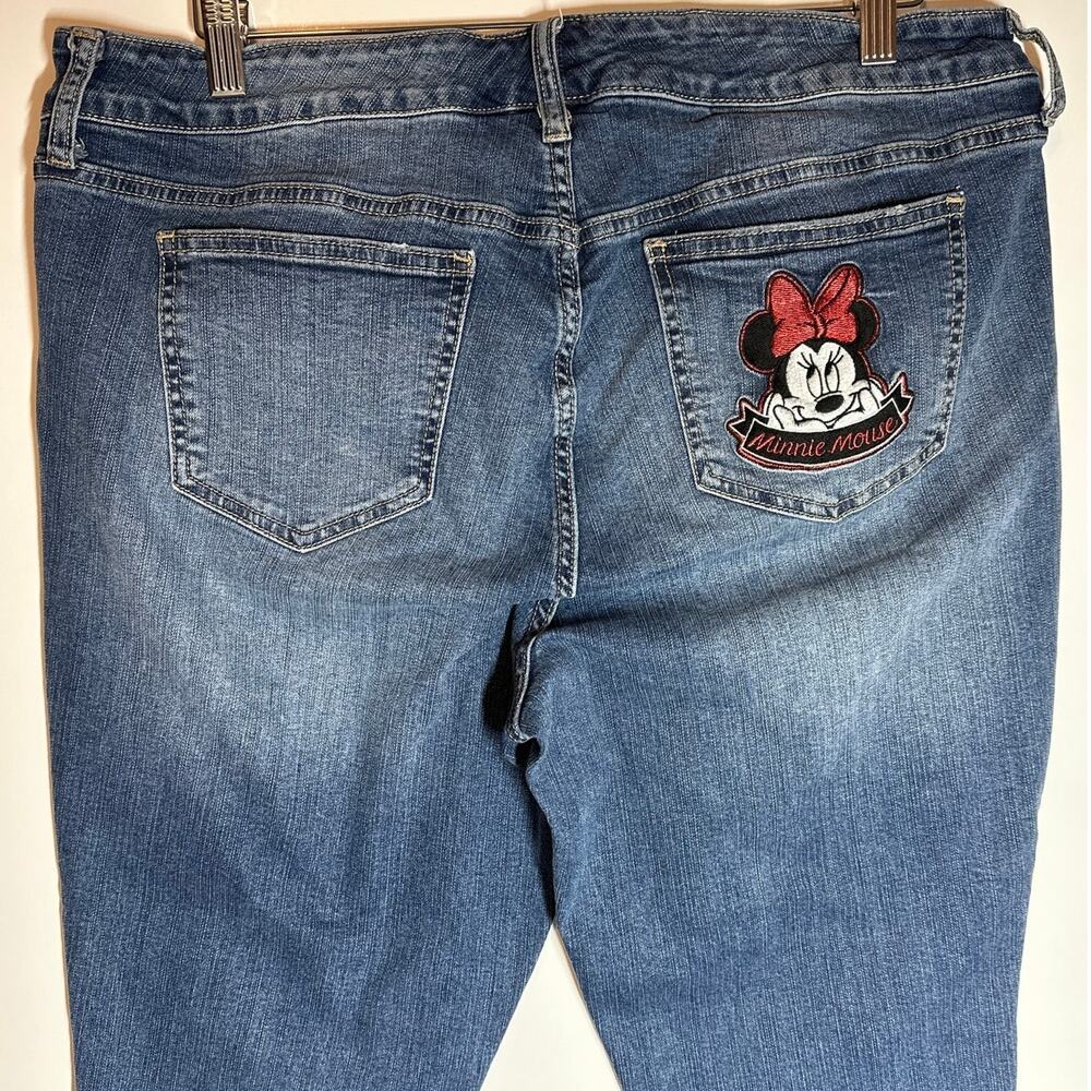 Torrid Disney Skinny Jeans 16 Minnie Mickey Mouse Character Patches High Rise - Picture 8 of 13